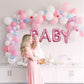 Toniful 52 Pieces 16 Inch Light Pink Letter A-Z Balloons,Custom Phrase Mylar Foil Alphabet Letter Diy Personalized Phrase Banner