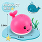 Gigilli Baby Girl Bath Toys, Light Up Whale Fountain Bath Toys For Girls 0-6 6-12 12-18 Months Or Kids Ages 1-3 2-4, Rechargeable Hot Pink