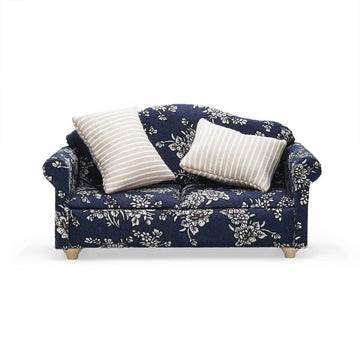 Odoria 1/12 Miniature Couch Sofa Dollhouse Furniture Accessories, Dark Blue