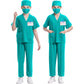 Mizzuco Doctor Costume For Kids,Toddler Nurse Scrubs Halloween Dress Up Cosplay For Boys Girls 3-12 Years (Green, M-120Cm/4-5Yrs