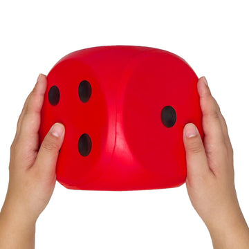 Giant 5.9 Inches Kawaii Foam Dice: A Fun-Filled, Educational Toy for Game Nights and Learning Sessions (Lucky Red)