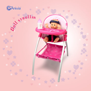Anivia Baby Doll High Chair, Toy High Chair For Baby Doll (Dh010-Pink)