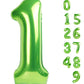 Number Balloon 40 Inch 1 Balloons For 1St Birthday, Light Green Wild One Decorations, Baby Girl Boy Dinosaur Birthday Party Supp