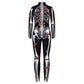 Remimi Kids Halloween Skeleton Bodysuit For Girl Zip Up Back Funny Cosplay Scary Skeleton Costume Butterfly 11-12 Years