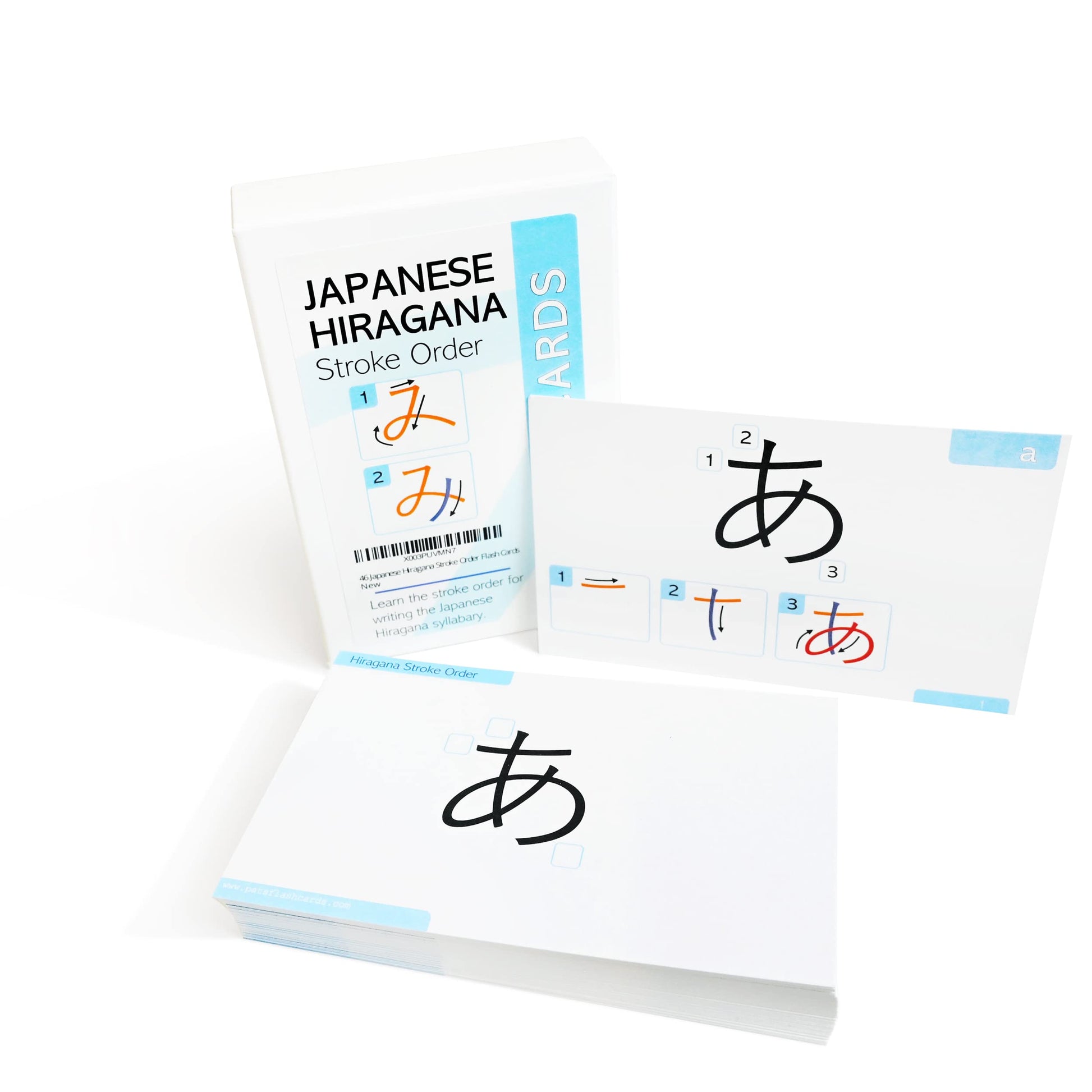 PatS Flash Cards 46 Japanese Hiragana Stroke Order Flash Cards