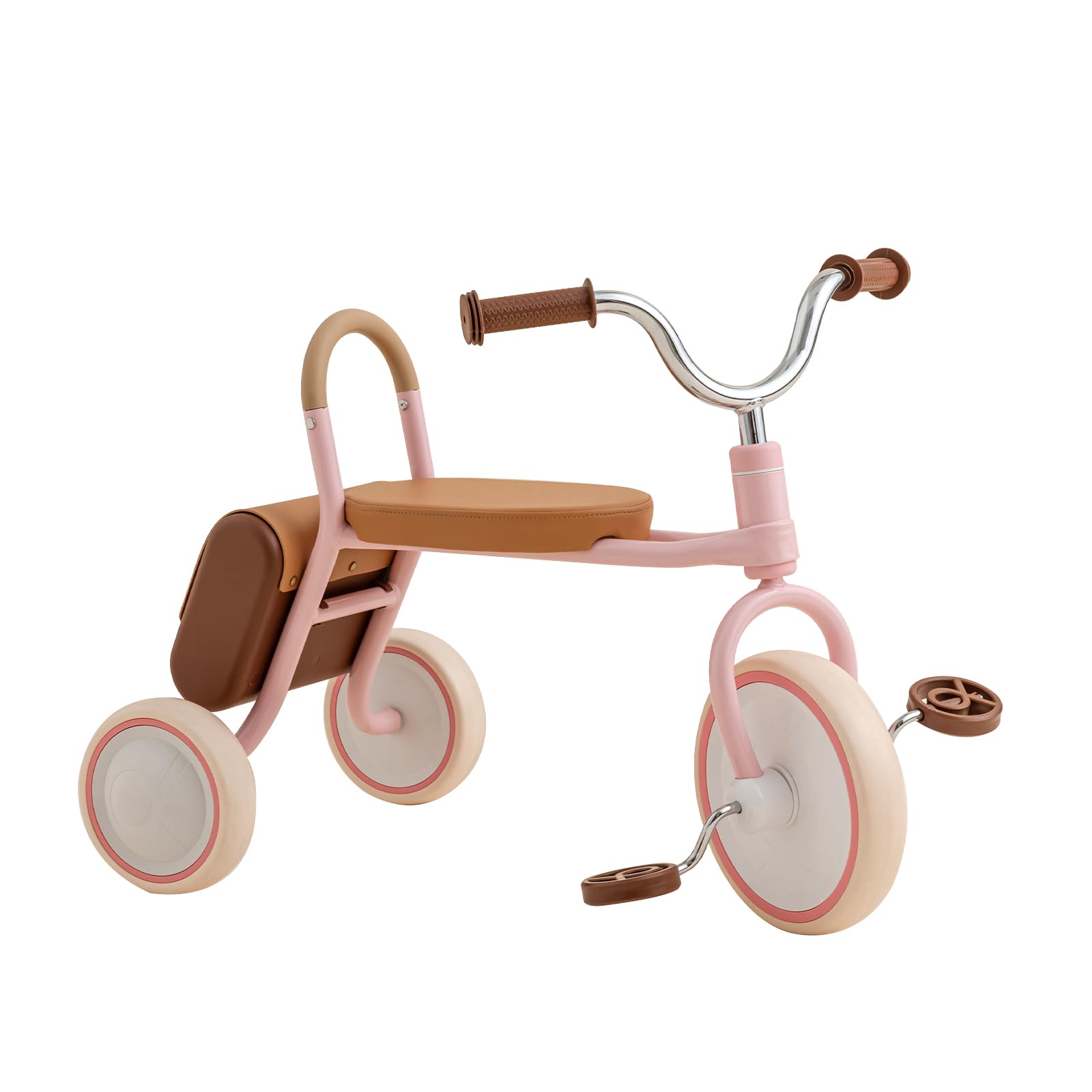 Kidpop Mate Kids' Tricycle Push Ride On Toys Pedal Vehicle For 1-4 Year Kids First Birthday Gift Toddler First Bike (Pink)