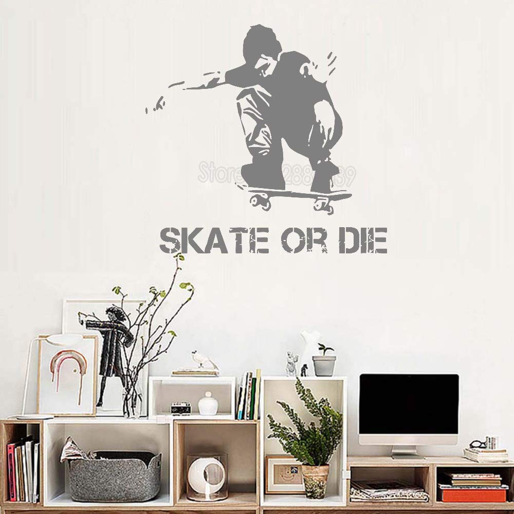 Gadgets Wrap Skateboard Boys Vinyl Wall Sticker Skateboard Ride Kids Fun Teenager, AG20DRP1584 (MultiColor)