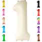 Katchon, Cream Number 1 Balloons For 1St Birthday - Giant 40 Inch | Cream Number One Balloon | Cream One Balloon For First Birthday Decorations | 1 Balloon Number For The Big One Birthday Decorations