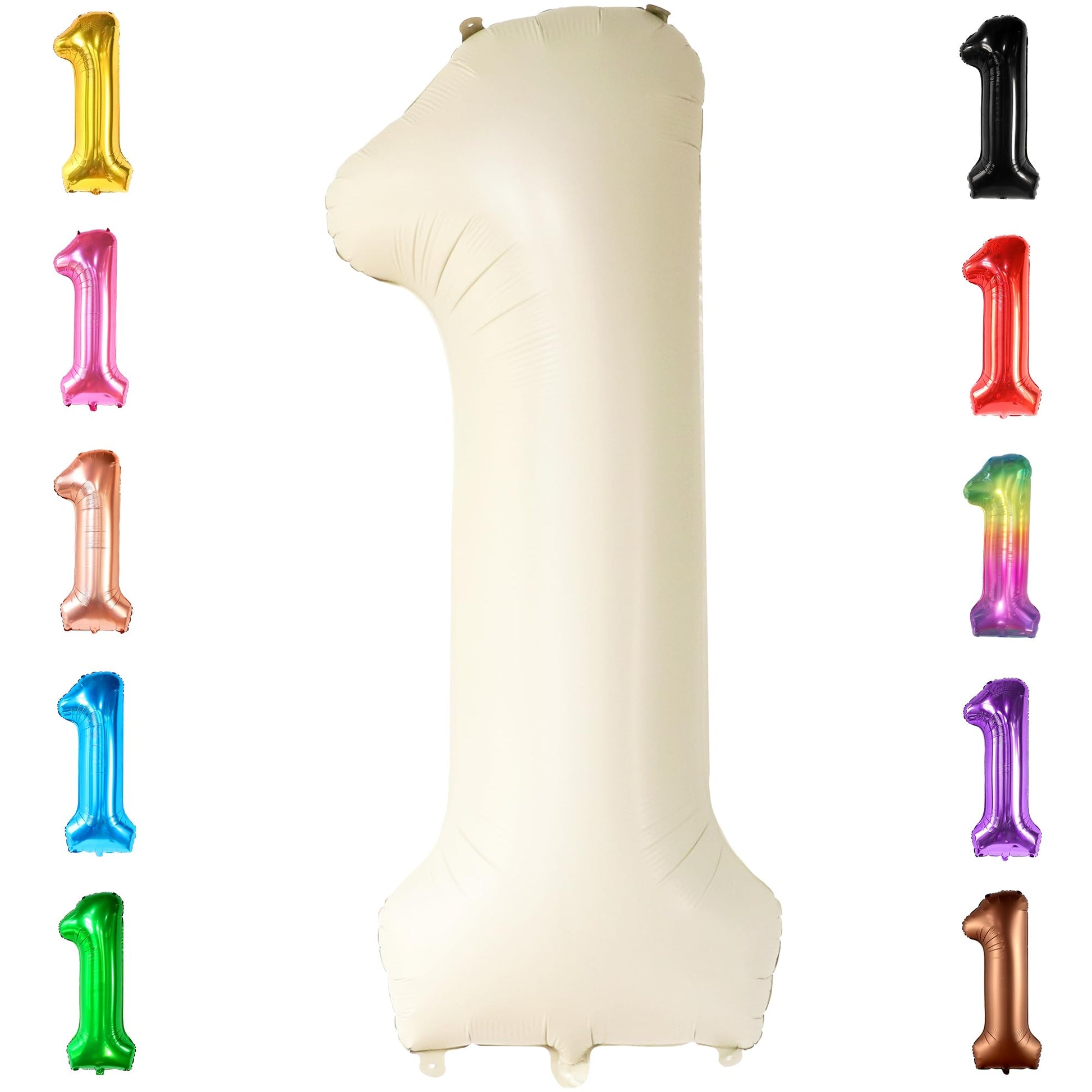 Katchon, Cream Number 1 Balloons For 1St Birthday - Giant 40 Inch | Cream Number One Balloon | Cream One Balloon For First Birthday Decorations | 1 Balloon Number For The Big One Birthday Decorations