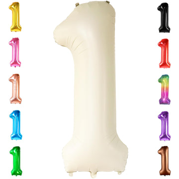 Katchon, Cream Number 1 Balloons For 1St Birthday - Giant 40 Inch | Cream Number One Balloon | Cream One Balloon For First Birthday Decorations | 1 Balloon Number For The Big One Birthday Decorations