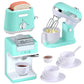 Kitchen Appliances Toys, Play Kitchen Accessories Set for Kids, Pretend Kitchen Toys with Coffee Maker, Mixer and Toaster, Play