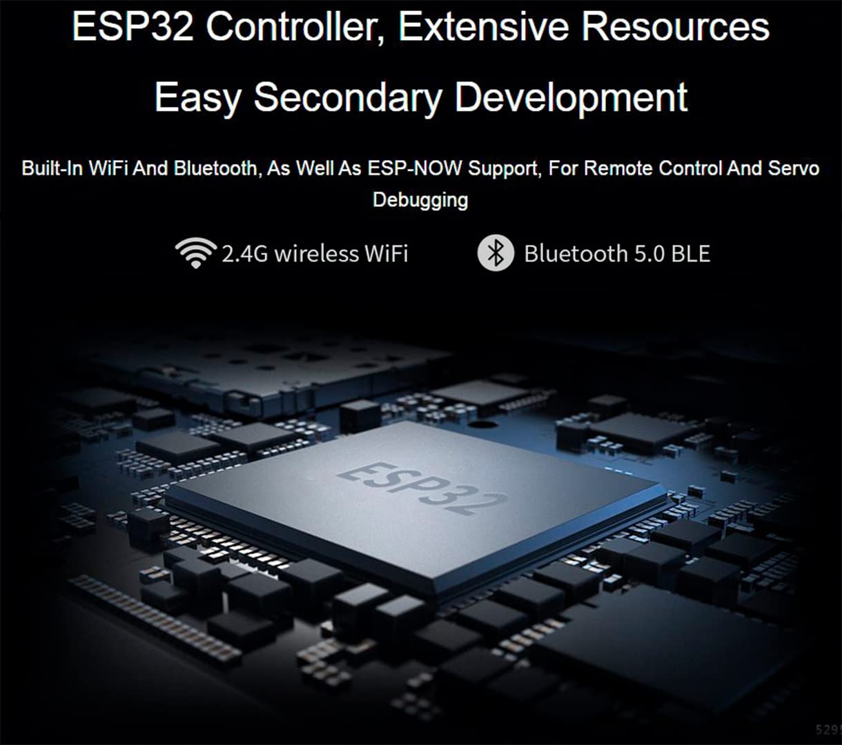 Esp32 Servo Driver Expansion Board, Built-In Wifi And Bluetooth, Uart Serial Bus Control Up To 253 Servos Via Esp32 Serial Port