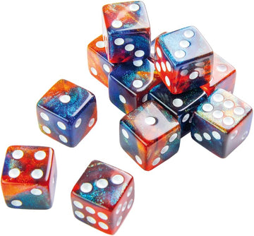 Galaxy Series Nebula D6 Dice Set | Set Of 12 Six-Sided Dice | Premium Quality Resin Dice For Dice Games, Board Games And Card Ga