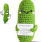 Ruifengsheng Emotional Support Doll, Handmade Cucumber Crochet Doll - Emotional Cute Support Pickle Crochet Potato For Girls, Pe