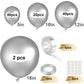 Tuparka Silver Balloons 102 Pcs Metallic Silver Balloons Garland Arch Kit 18 12 10 5 Inches Party Balloons For Birthday Wedding Baby Shower Anniversary Party Decor