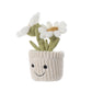 Apricot Lamb Soft Daisy Plant Plush Toy, Stuffed Green Pot, Kawaii Plushie For Kids 10 Inches