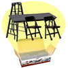 Ultimate Ladder, Table & Chairs Black Playset for Wrestling Action Figures