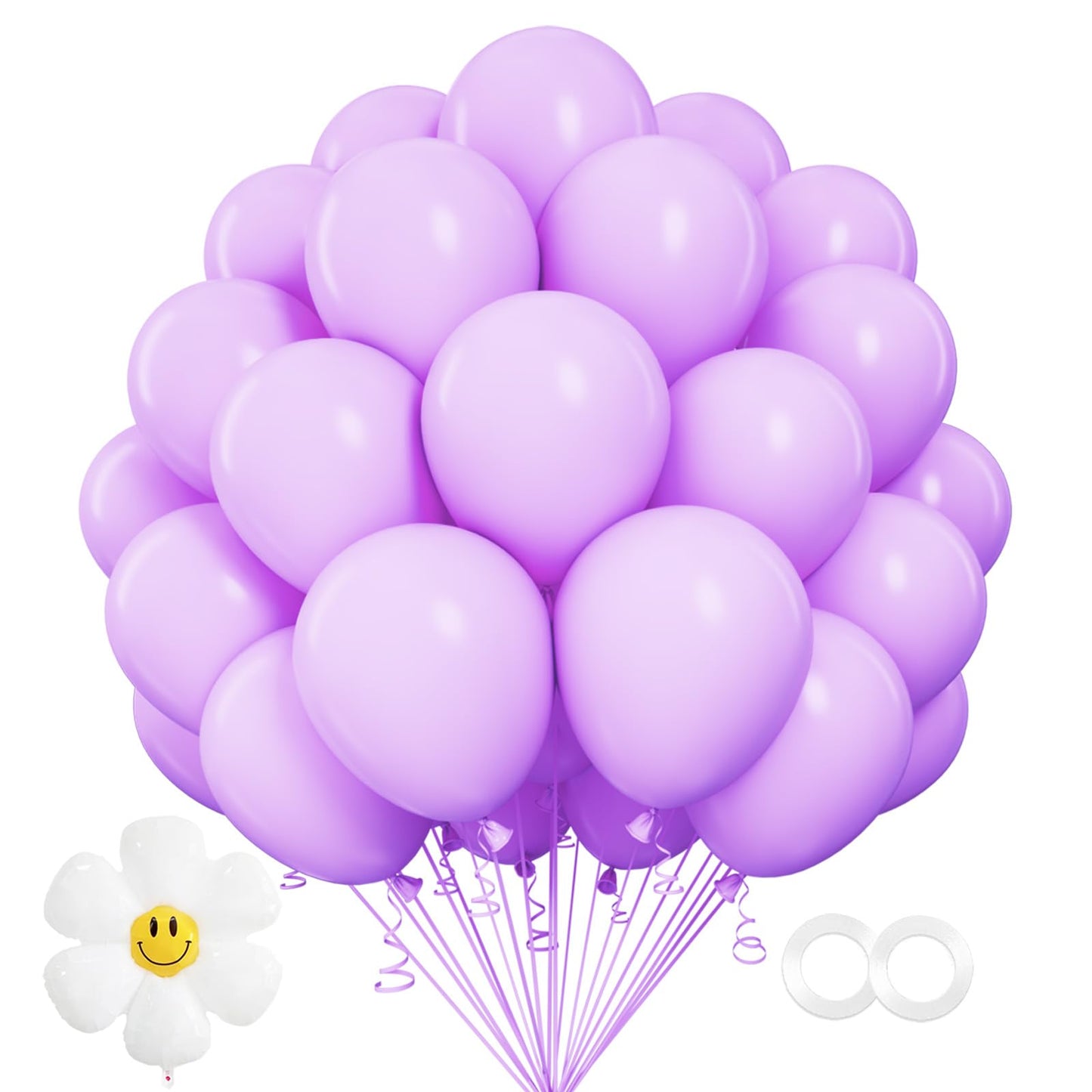 Pastel Purple Balloons,100 Pcs 12 Inch Pastel Purple Latex Balloons, Pastel Purple Balloons For Party Decoration,Birthday Decora