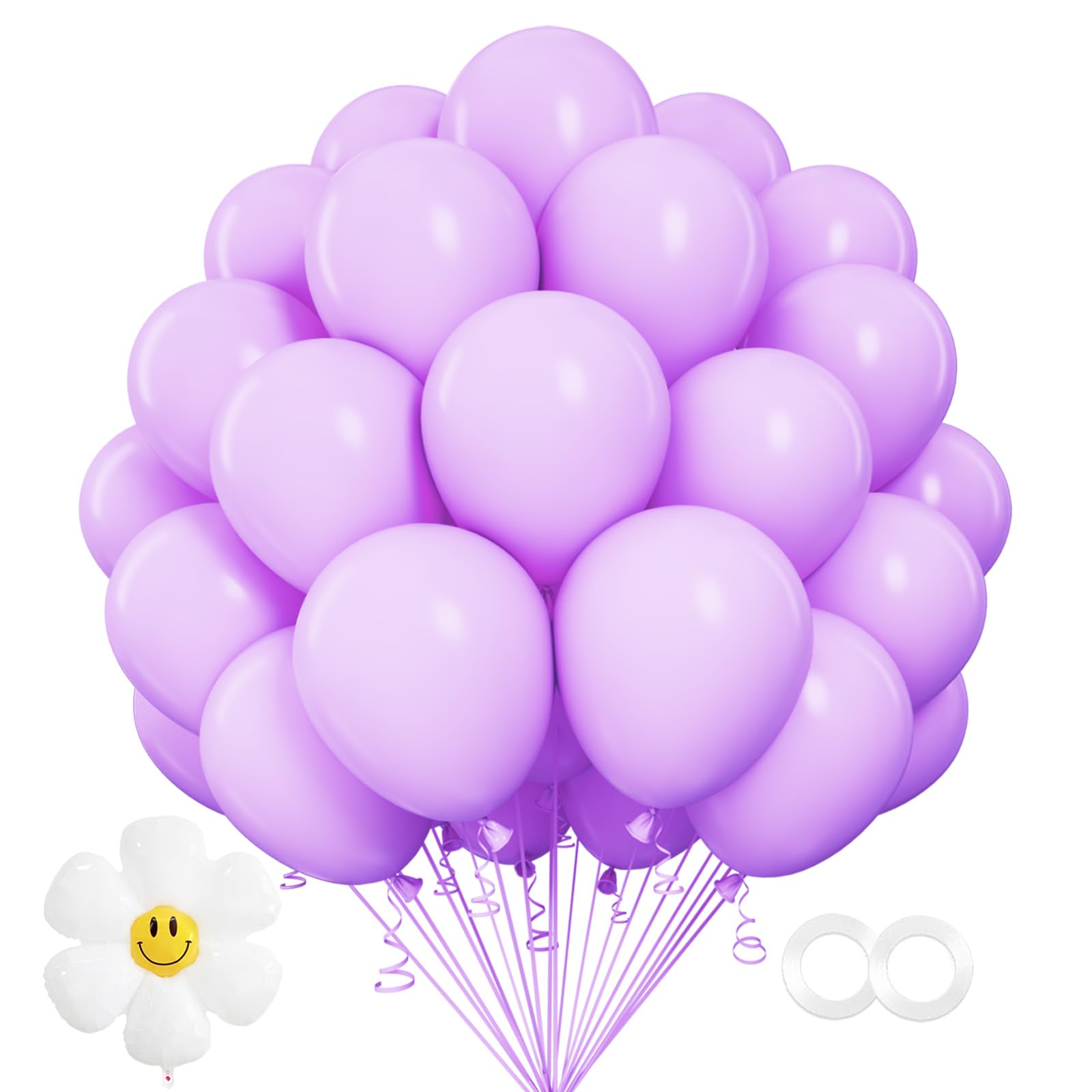 Pastel Purple Balloons,100 Pcs 12 Inch Pastel Purple Latex Balloons, Pastel Purple Balloons For Party Decoration,Birthday Decora