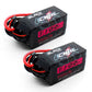 CNHL 1300mAh 130C 6s Lipo Battery 22.2V with XT60 Plug for FPV Drone Racing RC Quadcopter Helicopter Airplane(2 Packs)