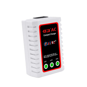 LiPo Battery Charger 2S-3S Fast Balance LiPo Charger 7.4-11.1V RC Compact Charger(White)