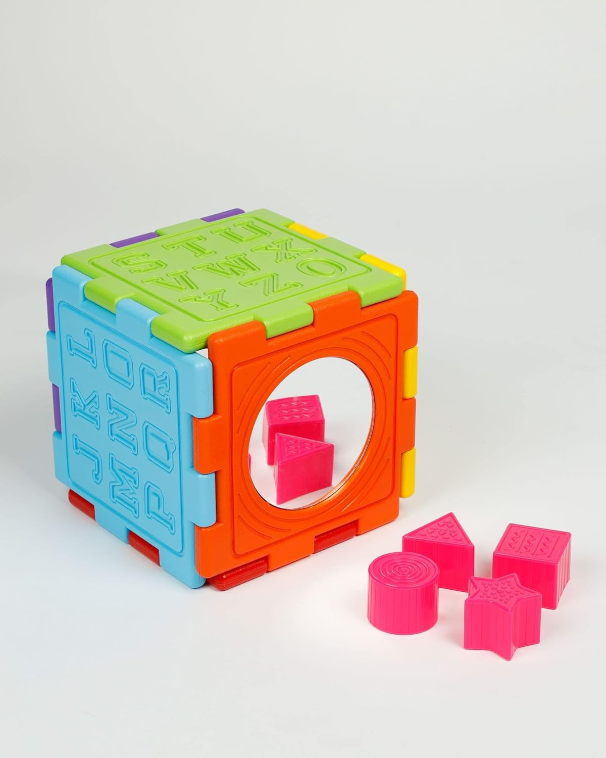 Pampam 6Sided Activity Cube Toy For Kids, Montessori Learning, Sensory Development, 1+ Years