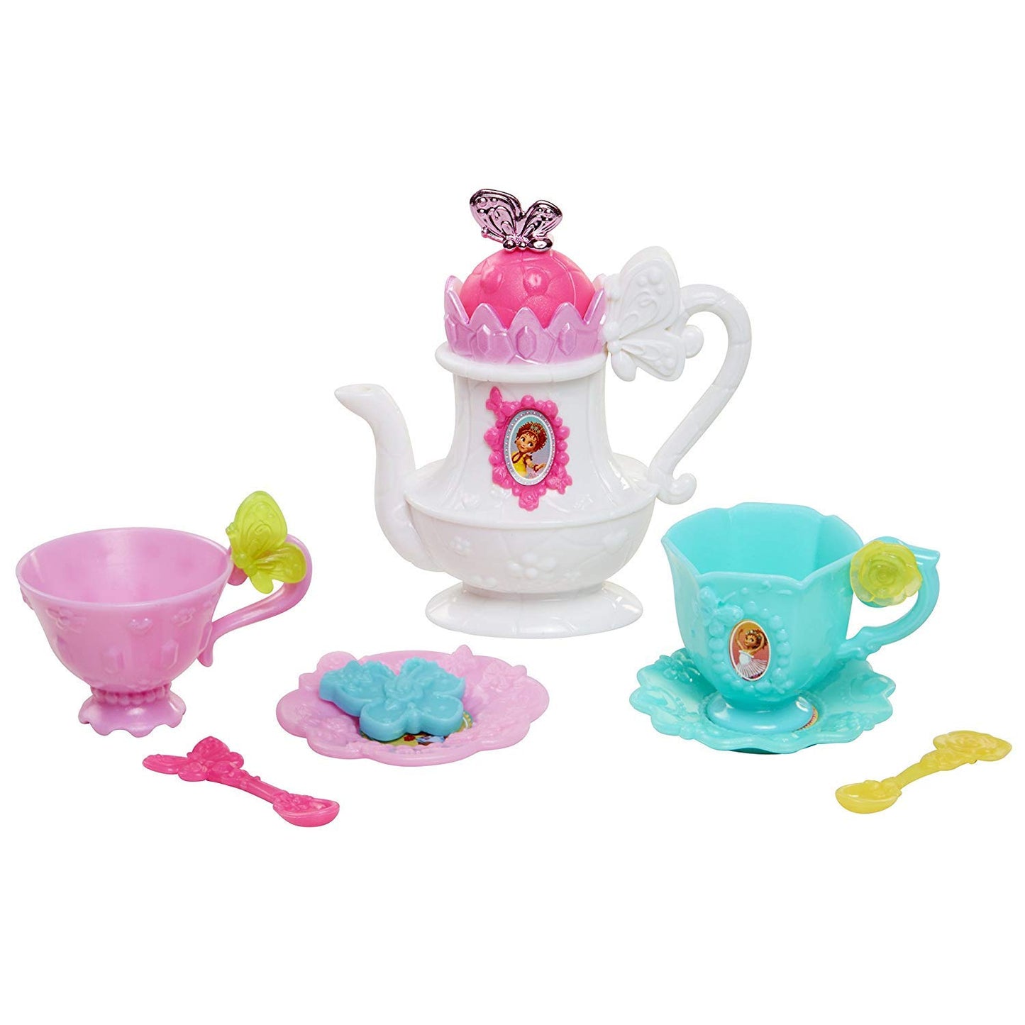Fancy Nancy Doll-sized Tea Set, 13-Pieces, Multi-color, Medium, Plastic, Model 77415