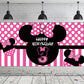 Minnie Mouse 3Rd Birthday Backdrop, Minnie Mouse 3Rd Birthday Banner Party Supplies, Minnie Mouse 3Rd Birthday Decorations, Thir