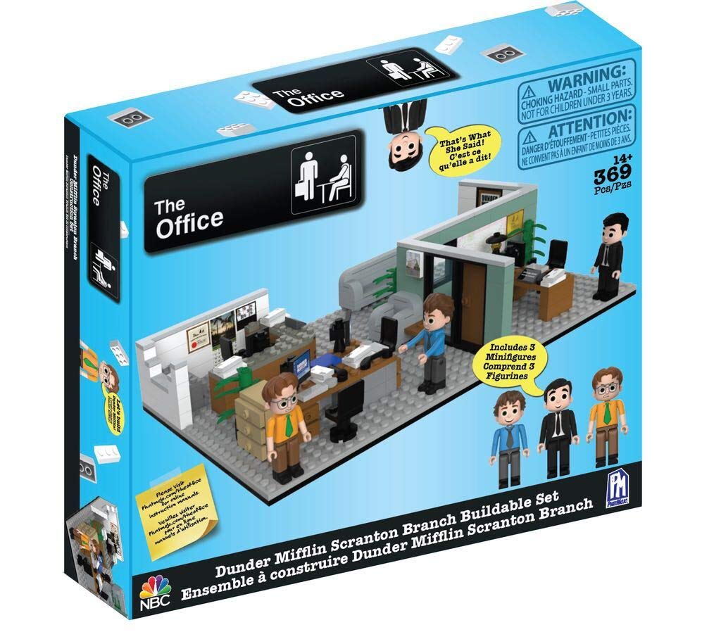 The Office Dunder Mifflin Scranton Branch Construction Set (369 Pieces) with Updated Characters-New