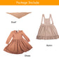 Aimeiar Pioneer Girl Costume Colonial Prairie Dress With Scarf, Dress, Apron Coffee