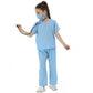 Lingway Toys Kids Blue Cotton Dr.Scrubs Costume Soft Material Realistic Suit For Children'S Pretend Play 6-8Years