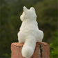 Tammyflyfly Arctic Fox Plush Toy 11 Inches, 28Cm, Soft Snow Queen Fox Stuffed Animal Doll (A-Sit)