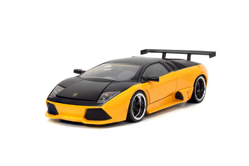Jada Toys Hyper-Spec 1:24 Lamborghini Murcielago LP 640 Die-cast Car Yellow/Black, Toys for Kids and Adults