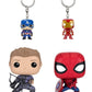 Funko Pop Marvel: Civil War Hawkeye Spiderman, Iron Man & Captain America Keychain