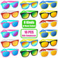 Aggkky Kids Sunglasses Bulk, 16 Pack Kids Sunglasses Party Favors, Neon Kids Sunglasses Bulk For Boys Girls With Uv400 Protectio