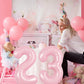 TONIFUL 40 Inch Baby Pink Number 3 Balloon - Aluminum Birthday Party Supplies