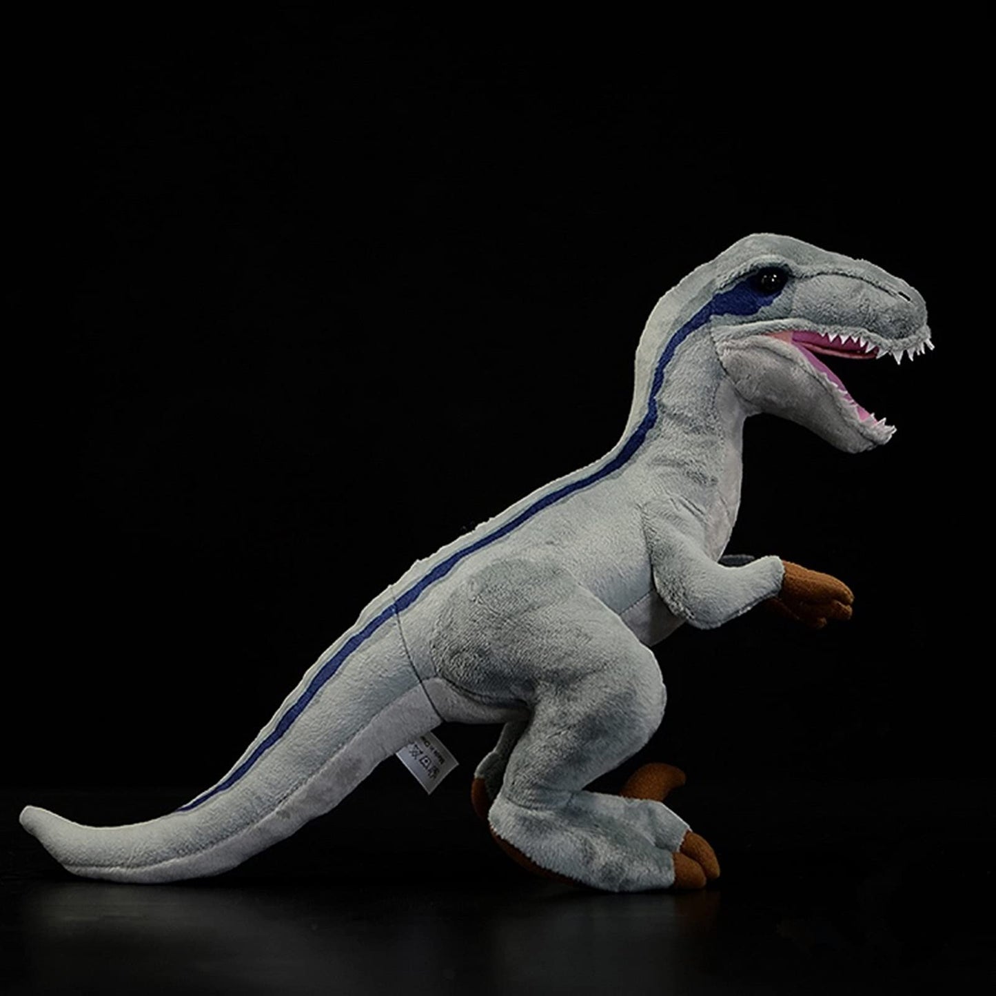 Velociraptor Dinosaur Plush Toy - Gray 17” Dinosaur Tyrannosaurus Stuffed Animal Plushie, Figurines Dinosauria Tyrannosaurus Stuffed Toys Soft, Gifts Collectible For Kids (Velociraptor)