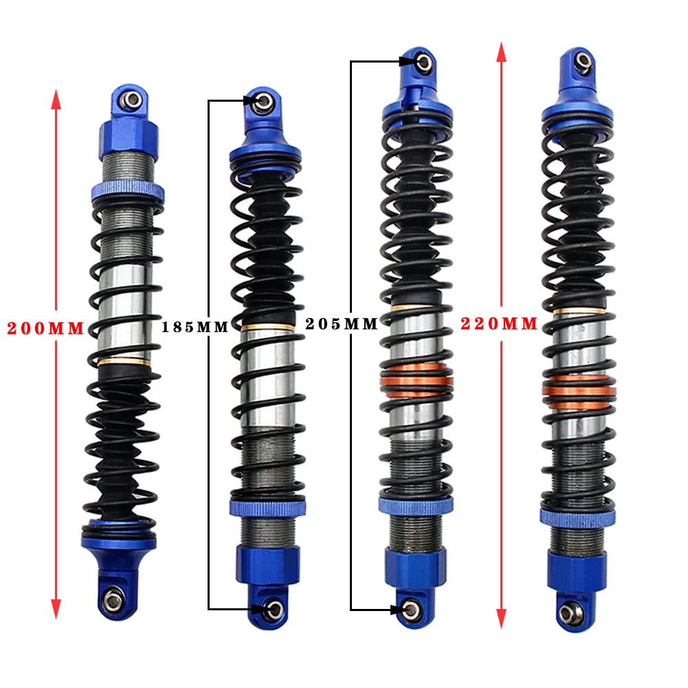 FLMLF Aluminum Front and Rear Oil Shocks Kit Blue Shocks Oil Filled For 1/5 Rc car Hpi Baja 5B SS 5T 5SC RC Car Parts