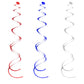 jiebor 30Pcs Red White and Blue Decorations Star Swirl Garland Banner Hanging for Memorial Day 4th Of July Independence Day Labo