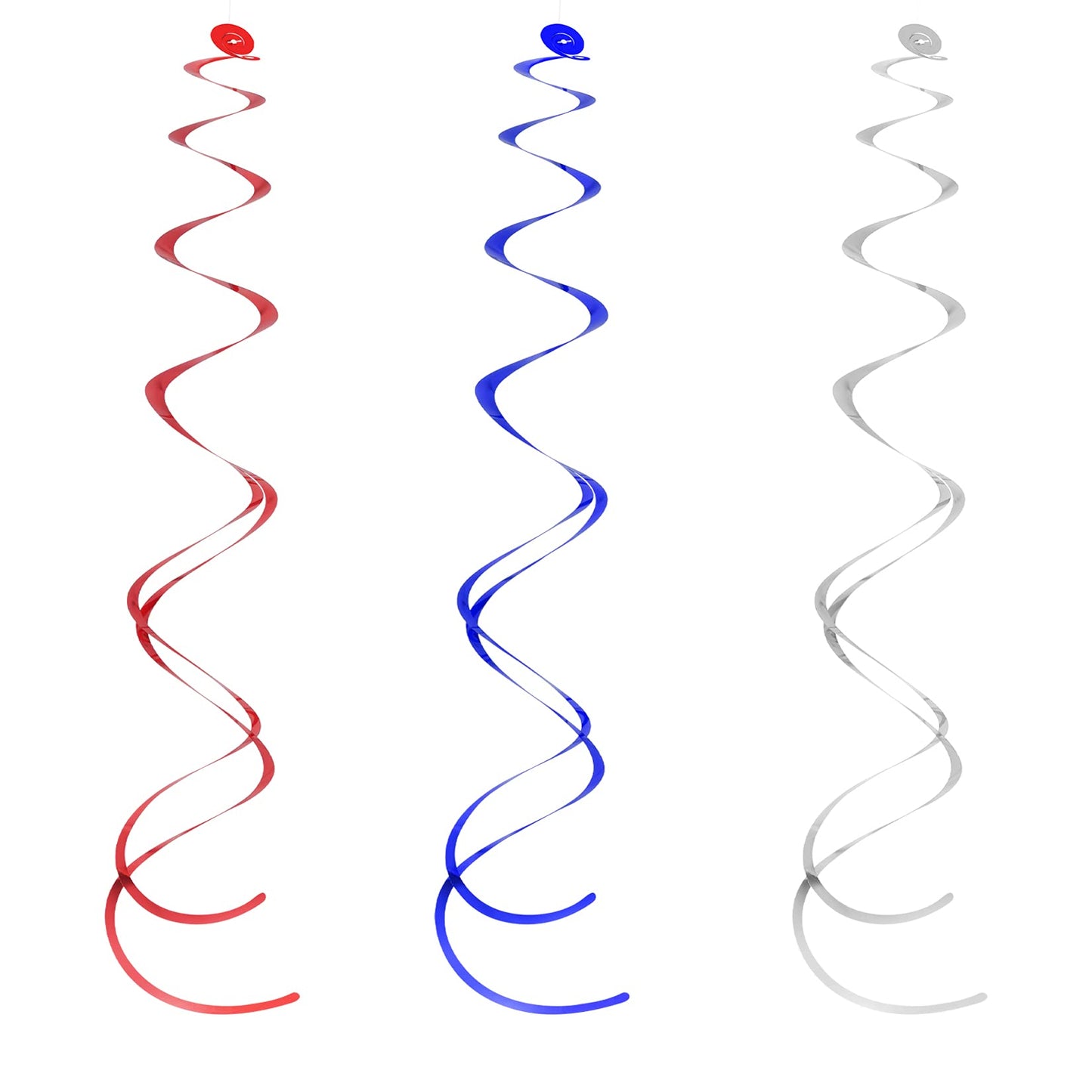 jiebor 30Pcs Red White and Blue Decorations Star Swirl Garland Banner Hanging for Memorial Day 4th Of July Independence Day Labo