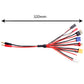 Hobbypark RC Lipo Battery Charger Adapter Connector Splitter Cable 8 in 1 Convert Wire fit for 4.0mm Banana Plug to T Plug Deans