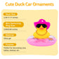 Wonuu Car Rubber Duck, Yellow Duck Decoration Dashboard With Sun Hat Swim Ring Necklace Sunglasses For Car Dashboard Decorations, White Spots Pink Cowboy Hat-Pink