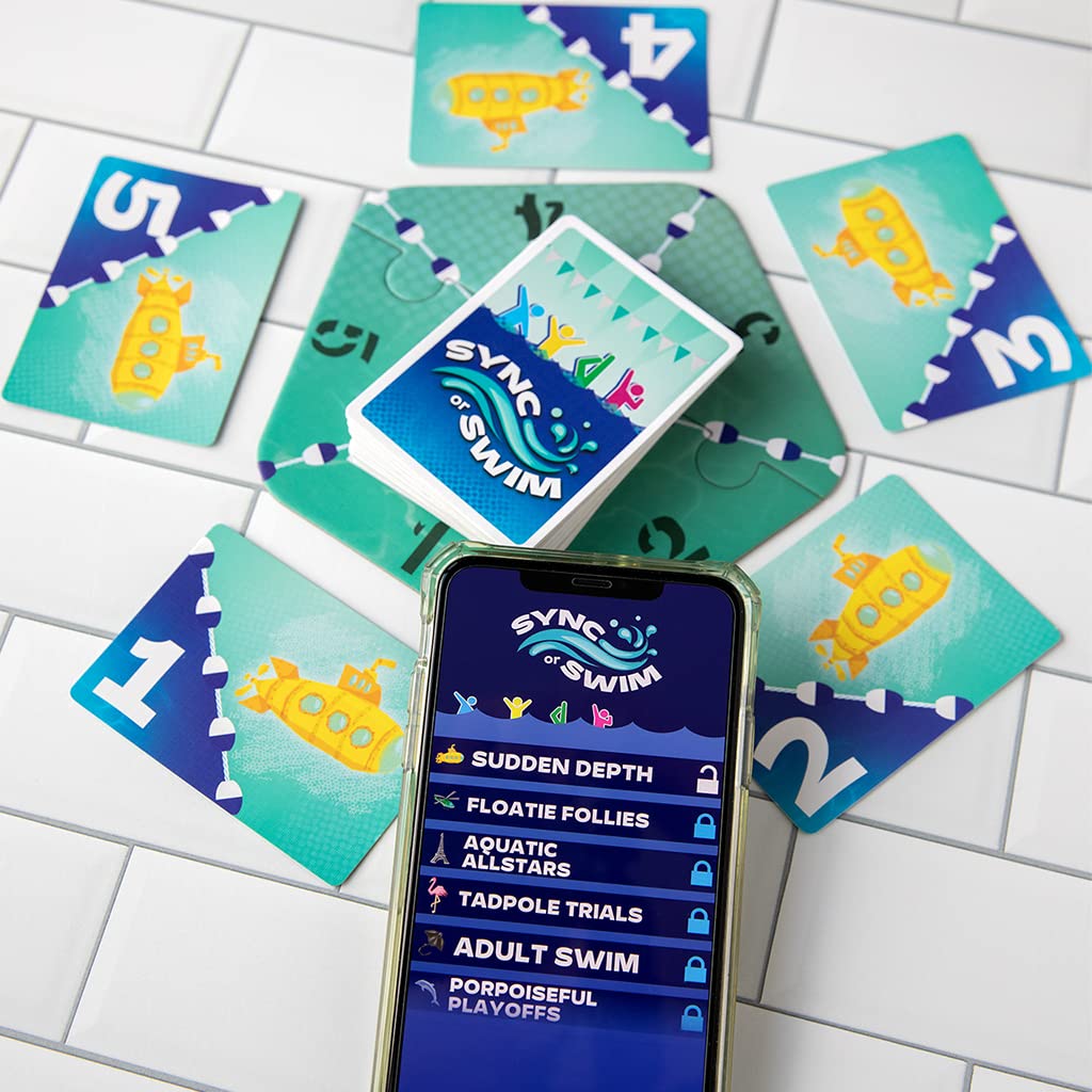Sync or Swim  Fast and Fun Game  Strategic Card Game  Friendly Party Game  Fun Game for Teens & mature-themeds  Cooperative Game  Endless Replayability