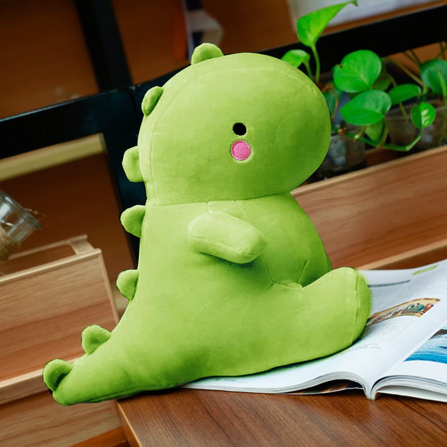 Vhyhcy Cute Dinosaur Plush Toys, Fat Dinosaur Stuffed Animals Toys Dolls, Soft Plush Stuffed Animal Dino Plushie, Birthday Gifts For Kids Girls Boys Green 20 Inch