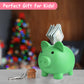 PJDRLLC Large Piggy Bank - Unbreakable Plastic Coin Bank for Kids, Green, Model FD-61