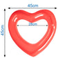 Kid Heart Pool Float Kid Pool Floats  Water Fun Beach Party Toys for Kids Birthday Scene Layout Props. (18 in  Transparent red
