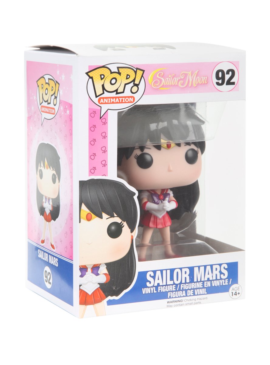 Funko POP Anime Sailor Mars Action Figure, 3.75 inches, Vinyl, Black, Model 7302