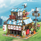 RAVAYO Japanese Ramen Shop Building Blocks Set - Plastic Mini Brick Toy, 8"x8"x2", Model RA011, Ideal Gift for Ages 14+