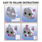 Bloco Toys Cat & Kitten | Stem Toy | Diy Building Construction Set (180 Pieces)