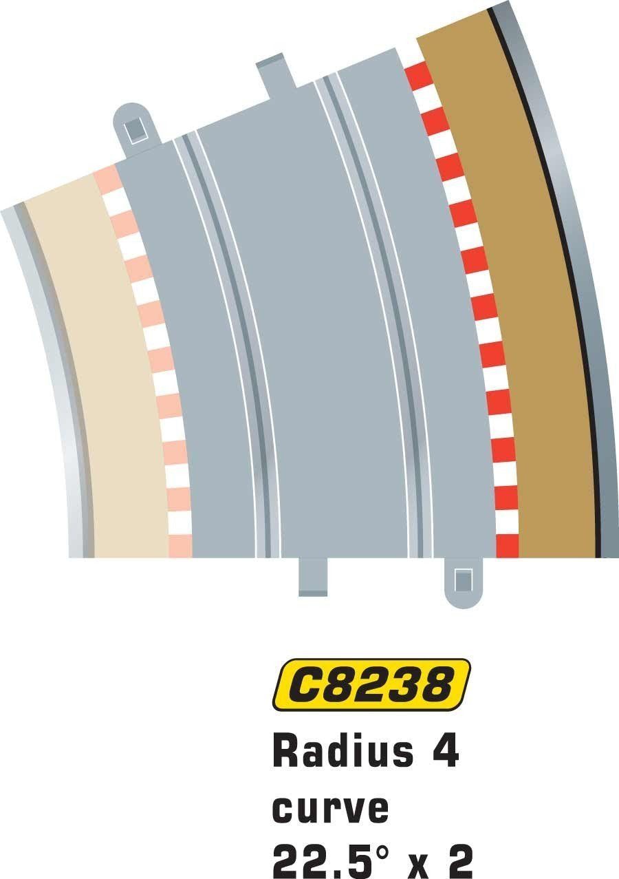 Scalextric C8238 Borders Tan Outer Radius - 22.5 Degrees